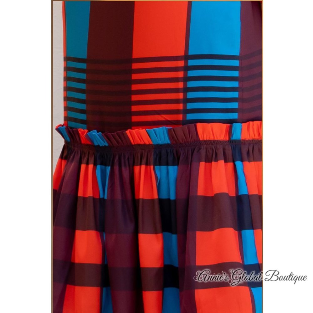 NWT ANTHROPOLOGIE Eva Franco Plaid Flounced Midi Skirt. Size 12 - Picture 6 of 16